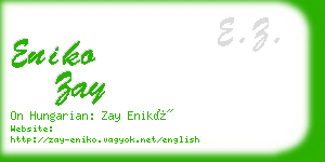 eniko zay business card